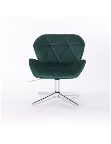 Hroove Salon Chair - Green Velour Bella Furniture BFHR111CROSS
