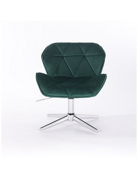 Hroove Salon Chair - Green Velour Bella Furniture BFHR111CROSS