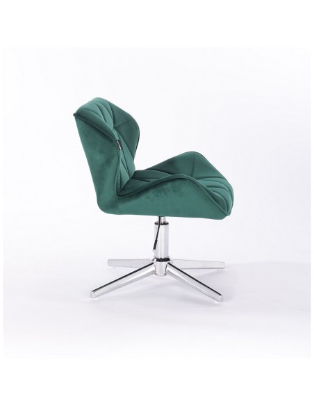 Hroove Salon Chair - Green Velour Bella Furniture BFHR111CROSS