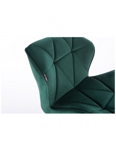 Hroove Salon Chair - Green Velour Bella Furniture BFHR111CROSS