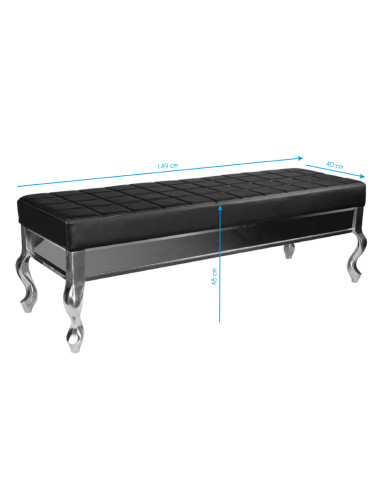 Gabbiano sofa for waiting room f011 black