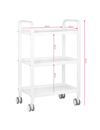 table -  cosmetic trolley Hs09 white