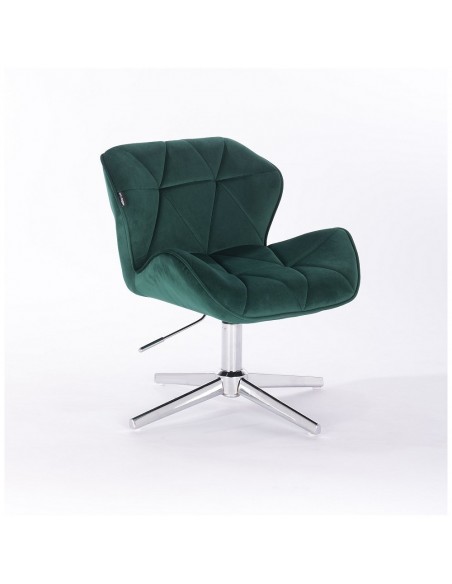Hroove Salon Chair - Green Velour Bella Furniture BFHR111CROSS