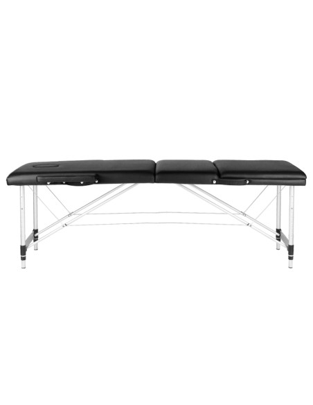3-section black comfort massage table made of aluminum
