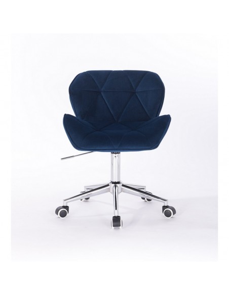 Hroove Chair On Wheels - Blue Velour Bella Furniture Ireland BFHR111K