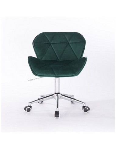 Hroove Chair On Wheels - Green Velour Bella Furniture Ireland BFHR111K