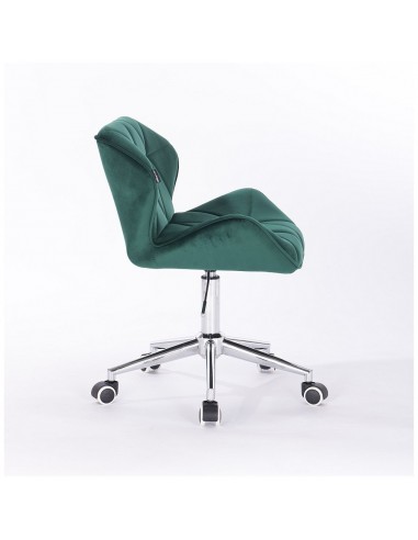 Hroove Chair On Wheels - Green Velour Bella Furniture Ireland BFHR111K