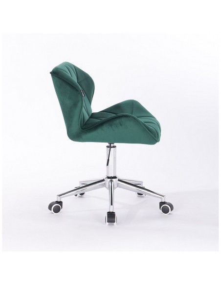 Hroove Chair On Wheels - Green Velour Bella Furniture Ireland BFHR111K