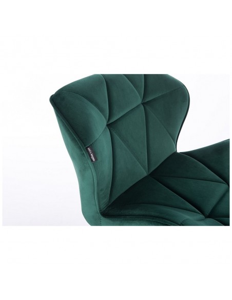 Hroove Chair On Wheels - Green Velour Bella Furniture Ireland BFHR111K