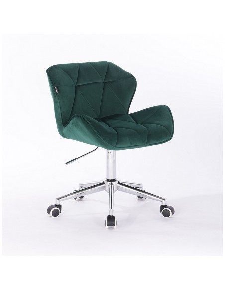 Hroove Chair On Wheels - Green Velour Bella Furniture Ireland BFHR111K