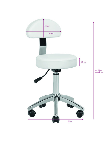 Cosmetic stool am-304 white