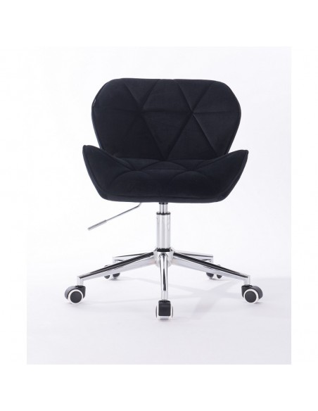 Hroove Chair On Wheels - Black Velour Bella Furniture Ireland BFHR111K
