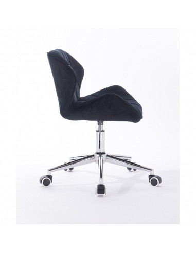 Hroove Chair On Wheels - Black Velour Bella Furniture Ireland BFHR111K