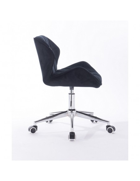 Hroove Chair On Wheels - Black Velour Bella Furniture Ireland BFHR111K