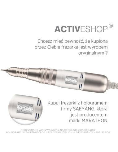 Saeyang Marathon 3 Champion Nail Drill Machine White + H200