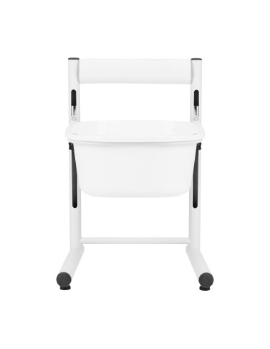 Height-adjustable pedicure tray, white