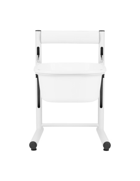 Height-adjustable pedicure tray, white