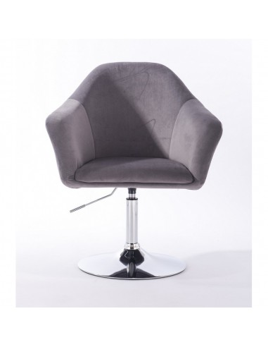 Hroove Salon Chair - Grey Velour Bella Furniture Ireland BFHR547N