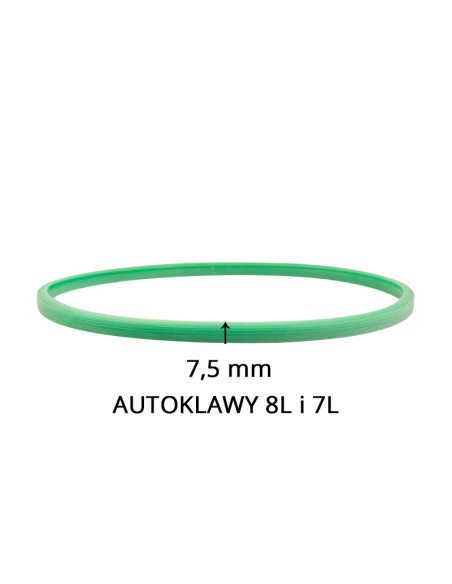 Silicone gasket for autoclaves wax 7l and 8l green 7.5 mm