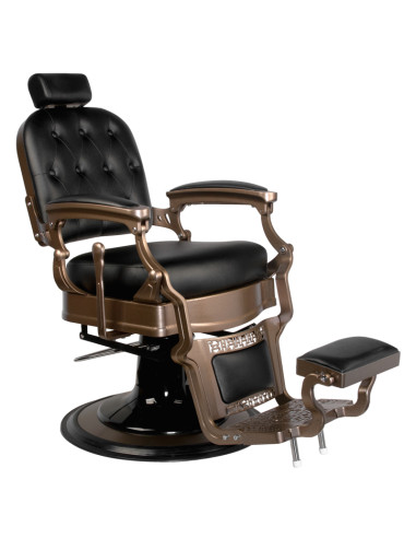 Old Ernesto Black Barber Chair Gabbiano
