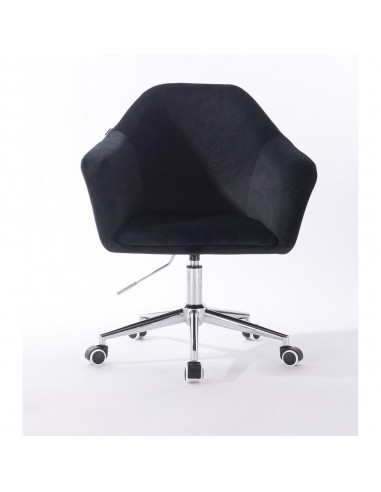 Hroove Chair On Wheels - Black Velour Bella Furniture Ireland BFHR547K