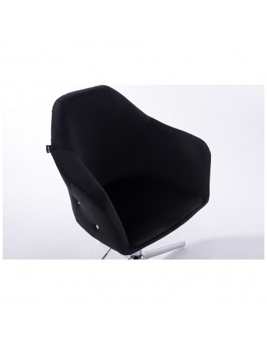 Hroove Chair On Wheels - Black Velour Bella Furniture Ireland BFHR547K