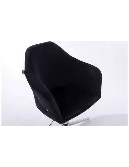 Hroove Chair On Wheels - Black Velour Bella Furniture Ireland BFHR547K