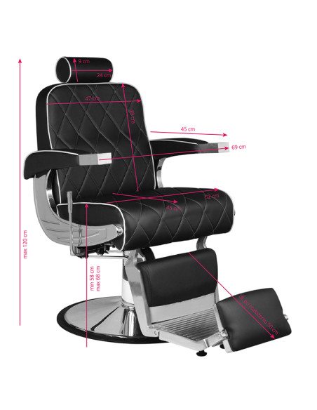 Hair system royal x black barber chair