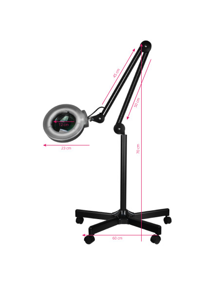 S5 led magnifier lamp + black tripod