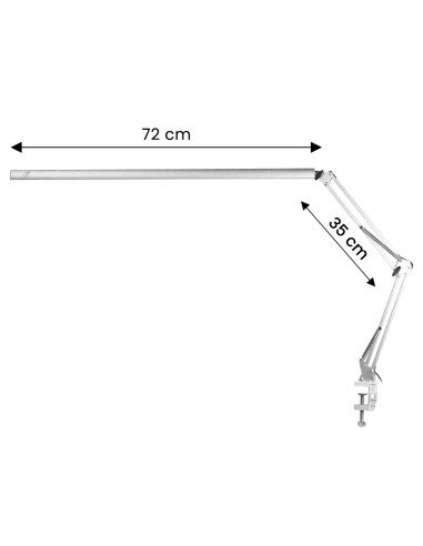Operating lamp led all4light lashes line 2 silver with a holder