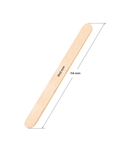 Wooden spatula medium 114x10x2mm - 100 pieces