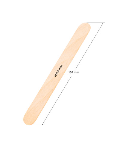 Large wooden spatula 150x18x1.8mm - 50 pieces