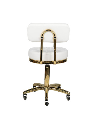 Cosmetic stool gold am-961 white