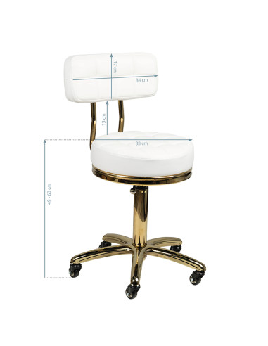 Cosmetic stool gold am-961 white