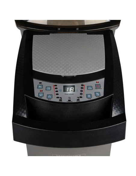 Silver standing hairdressing sauna with active ozone