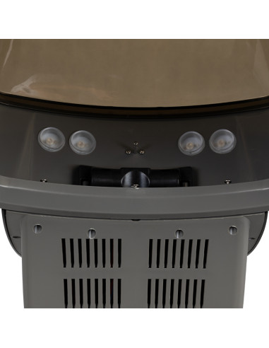 Silver standing hairdressing sauna with active ozone