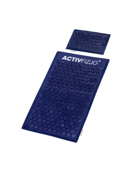 Activfizjo premium natural navy blue acupressure mat with a pillow