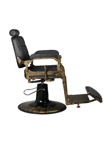 Gabbiano barber chair Boss HD Old Leather black