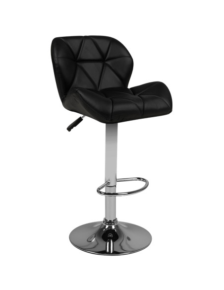 Bar stool m01 quilted adjustable black