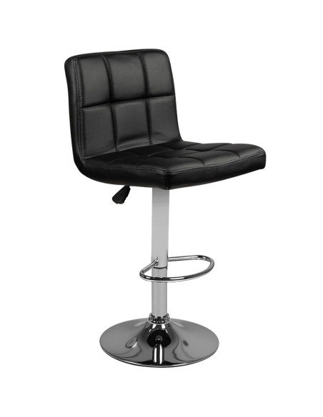 Bar stool m06 quilted adjustable black