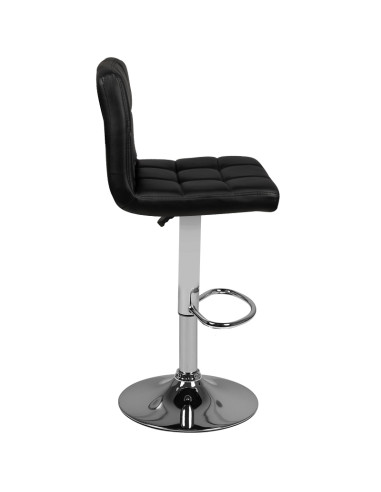 Bar stool m06 quilted adjustable black