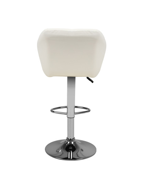 Bar stool m06 quilted adjustable white