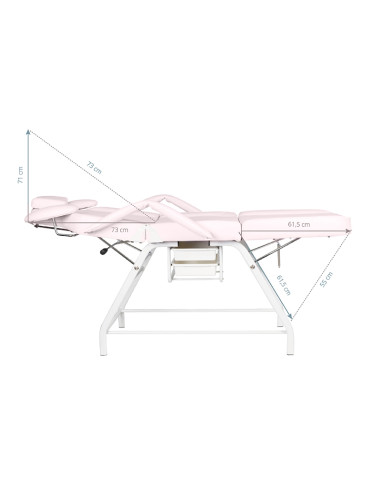 Ivette eyelash treatment chair pink