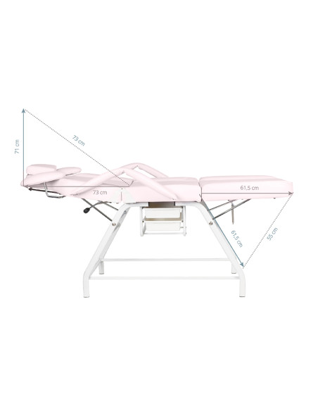 Ivette eyelash treatment chair pink