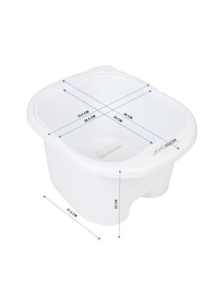 Pedicure bowl with rollers white lich