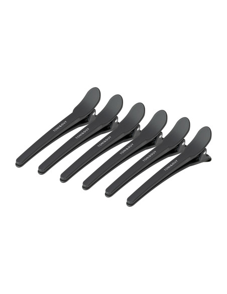 Hairdressing clamps for hair e-17 10 pcs 10.5 cm black