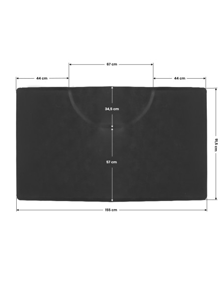 Barber mat under the rectangle armchair