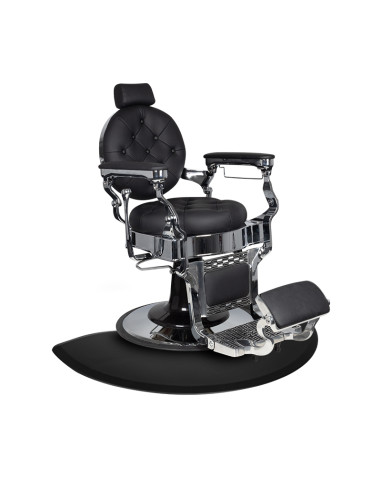 Hairdressing mat under a semicircular armchair