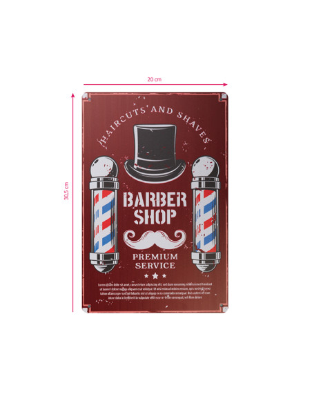 Decorative plaque barber B030