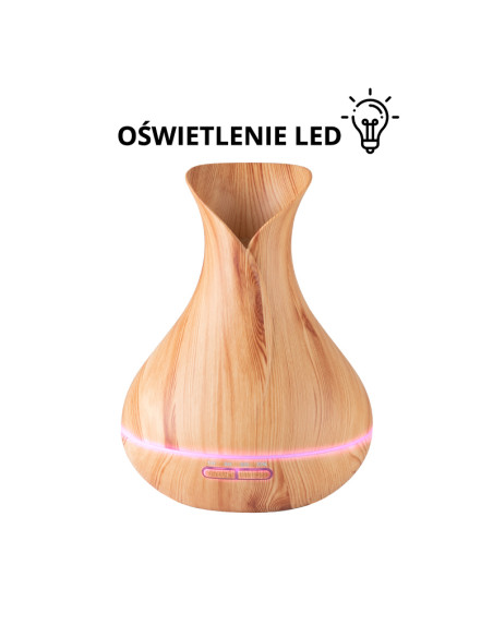 Aroma diffuser spa air humidifier 15 light wood 550 ml + timer